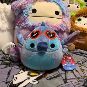 Squishmallows 8” Stitch With Heart Sunglasses
